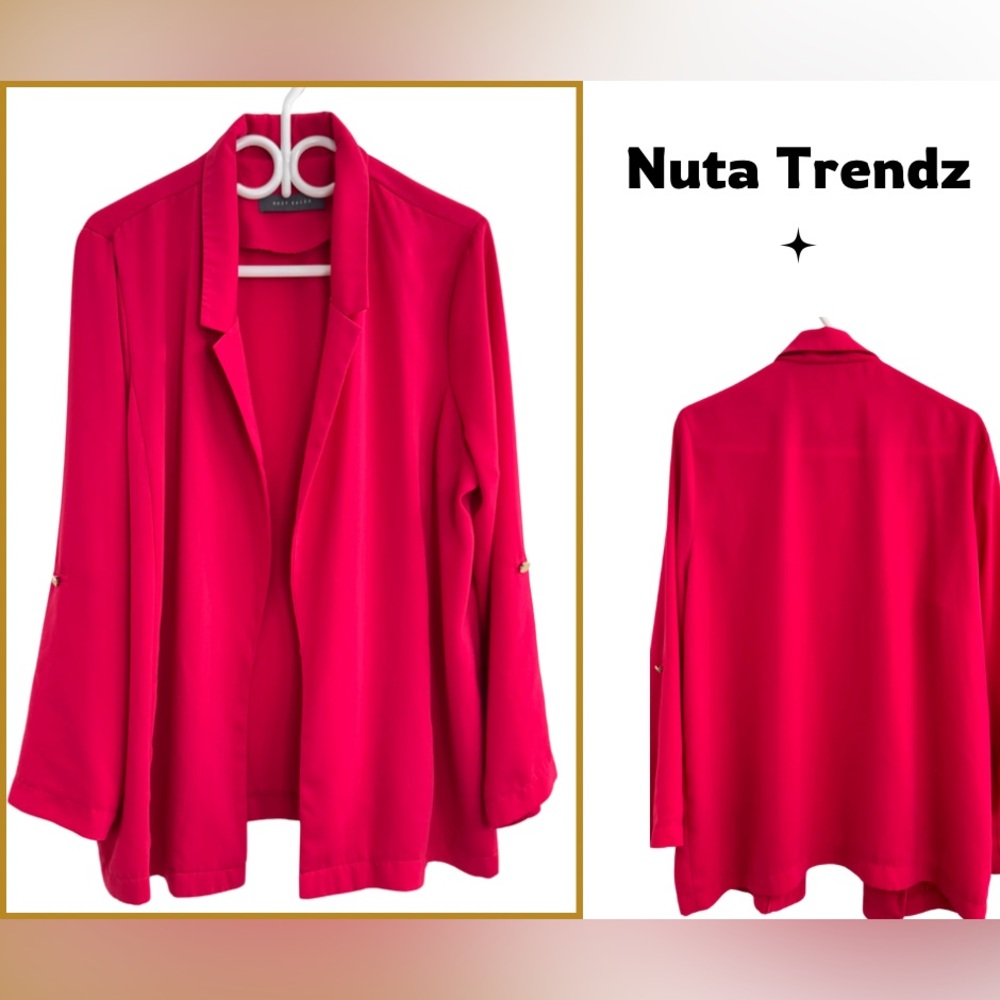 Suzy Shier Women's Pink Blazer Jacket Throw-on, XL